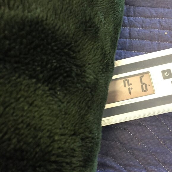 VTG Twin Blanket Emerald Green Velvet Satin Trim Double Sided Thickness Luxury - Picture 3 of 7